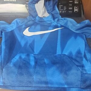 Nike Vibrant Blue Hoodie with White Swoosh
